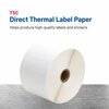 Tsc Direct Thermal Labels, 3 Width x 1 Length, 1 Core, 5 OD, 2500 Labels Per Roll, 12/PK DT-300100-5-01